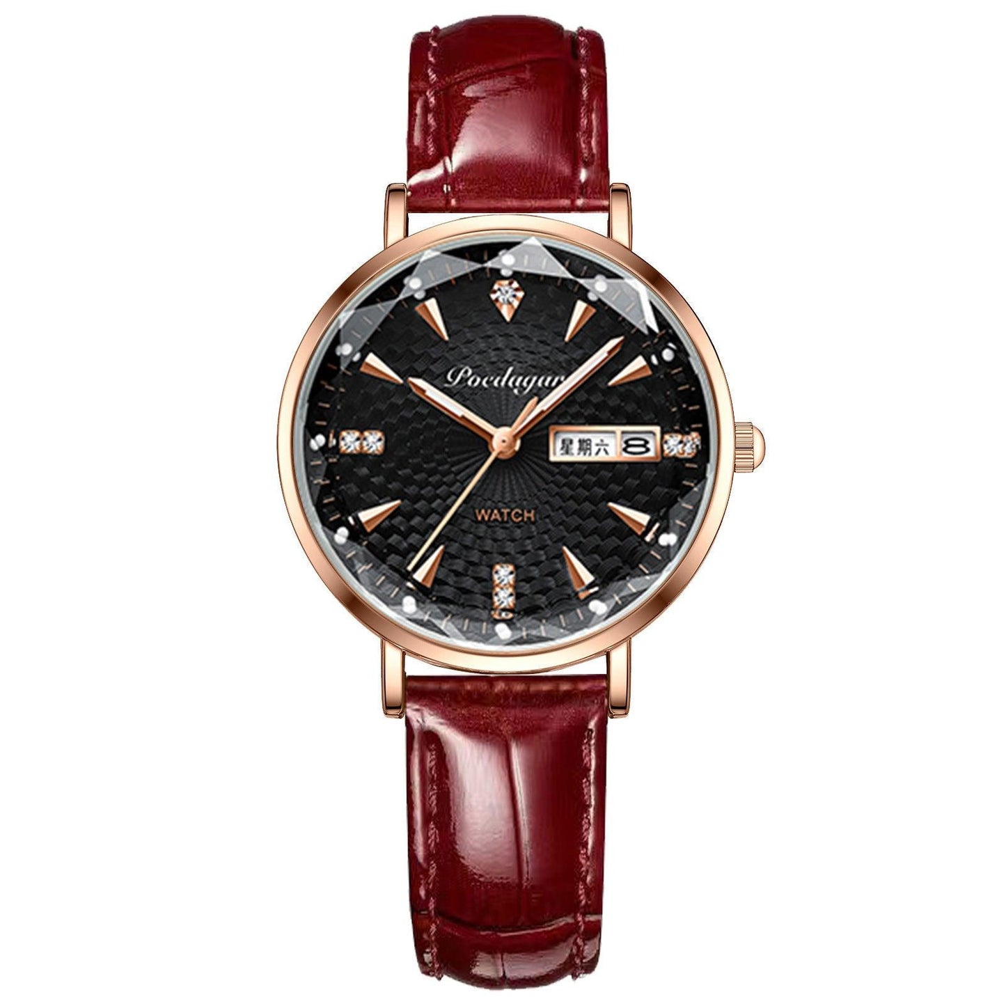 Women's Watch Double Calendar Quartz - Aaryan Malik اريان مالك