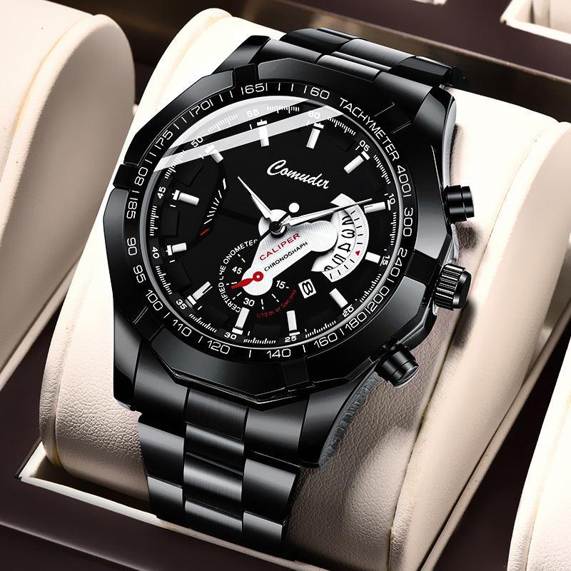 Automatic Movement Watch Men's Calendar Waterproof Luminous Non-mechanical Watch Large Dial - Aaryan Malik اريان مالك