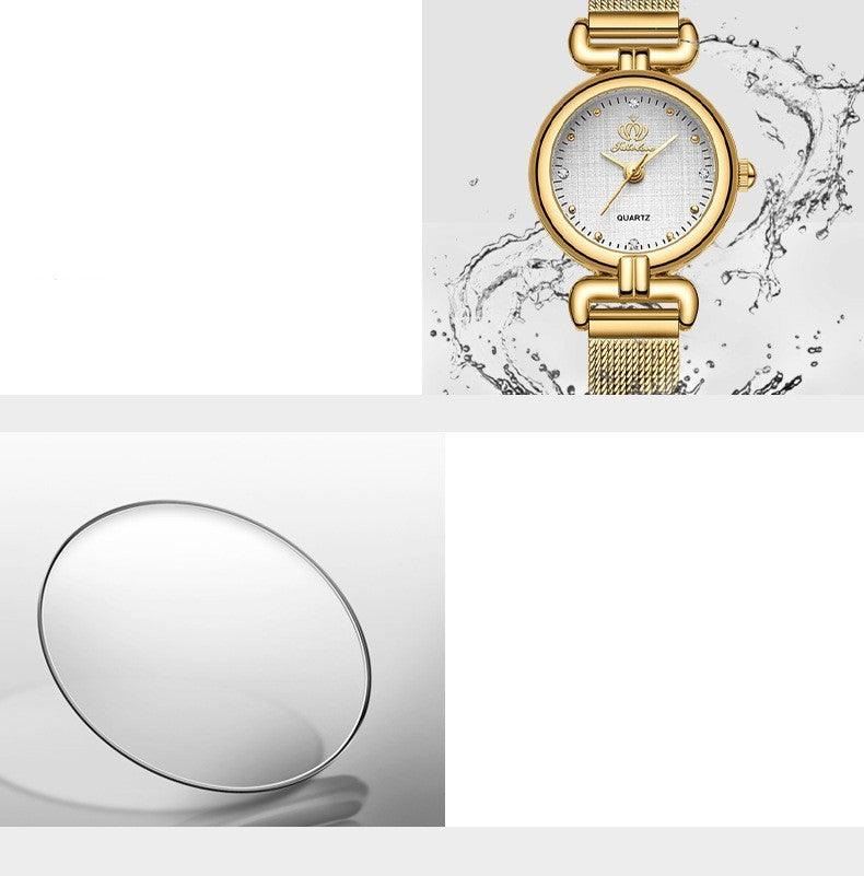 Women's Student Trendy Quartz Watch With Mesh Chain - Aaryan Malik اريان مالك