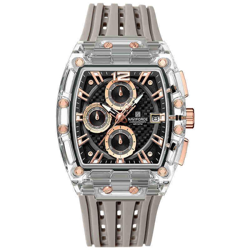 Barrel-type Transparent Shell Silicone Band Colorful Waterproof Watch - Aaryan Malik اريان مالك