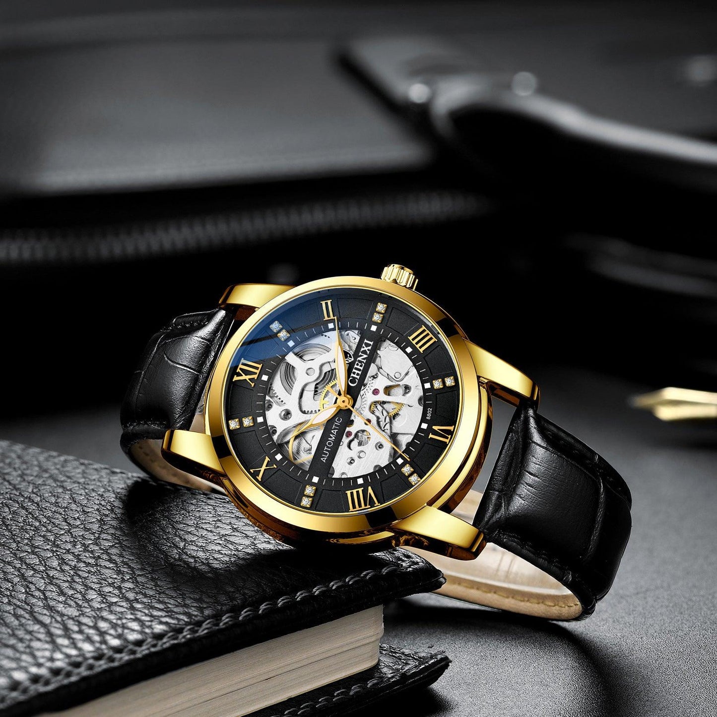 Hollow Automatic Mechanical Watch Belt Waterproof - Aaryan Malik اريان مالك