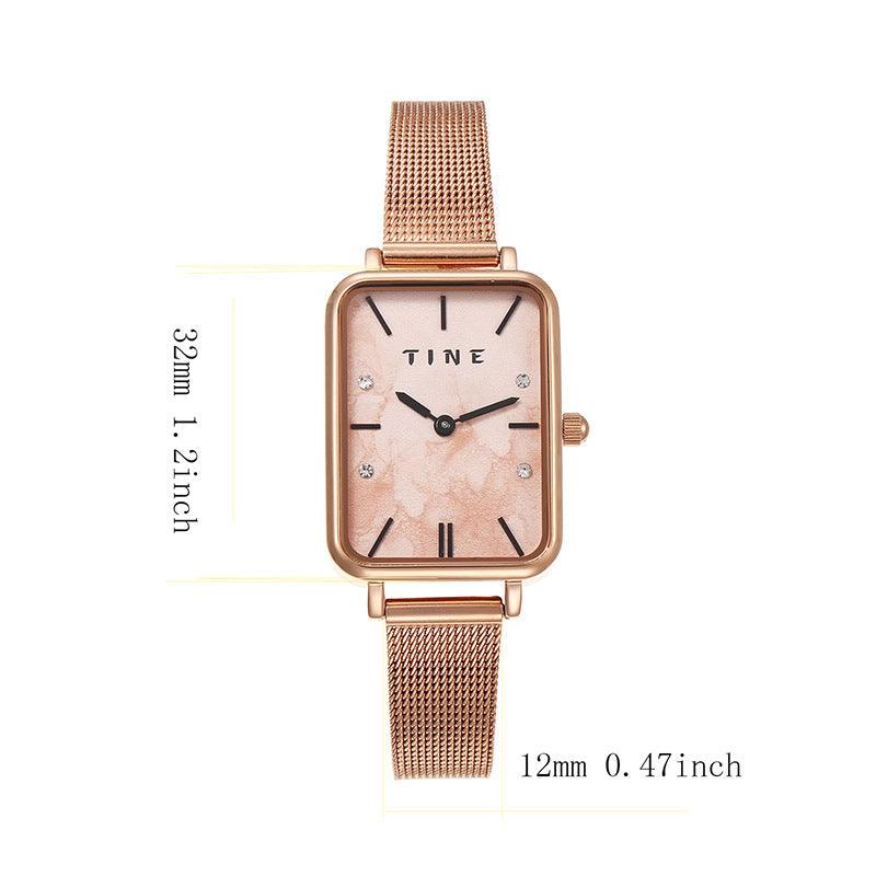 High-Grade Square Ins Style Student Steel Belt Watch Simple Temperament Quartz - Aaryan Malik اريان مالك