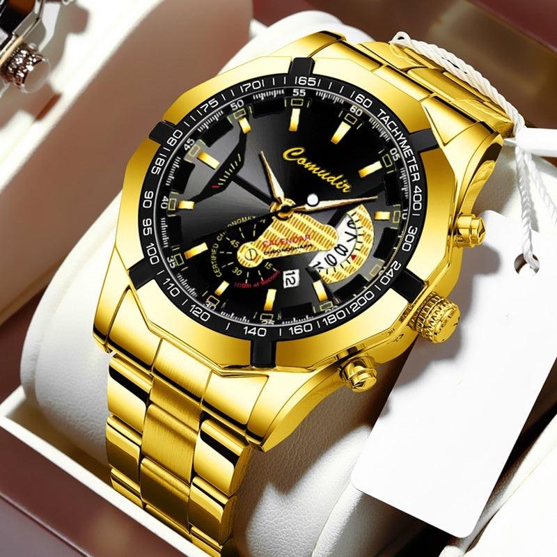 Automatic Movement Watch Men's Calendar Waterproof Luminous Non-mechanical Watch Large Dial - Aaryan Malik اريان مالك