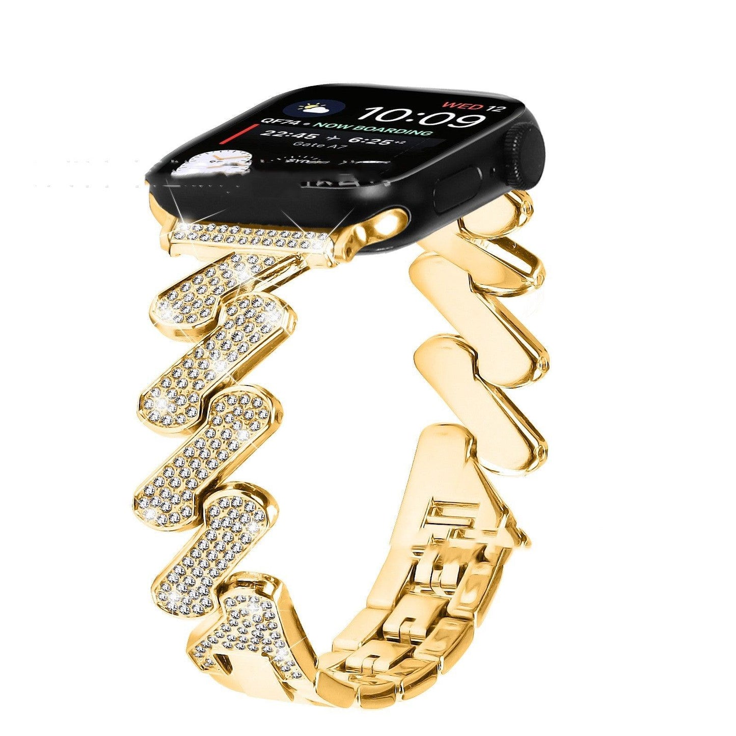 7-word Diamond-embedded Smart Watch Band - Aaryan Malik اريان مالك
