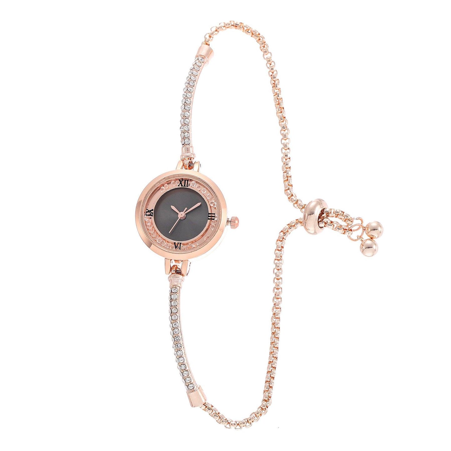 Fashion Diamond Round Women's Quartz Watch - Aaryan Malik اريان مالك