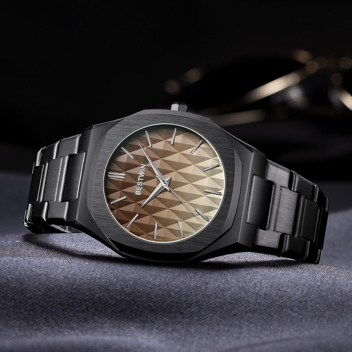 Embossed Dial Fashion Men's Watch - Aaryan Malik اريان مالك
