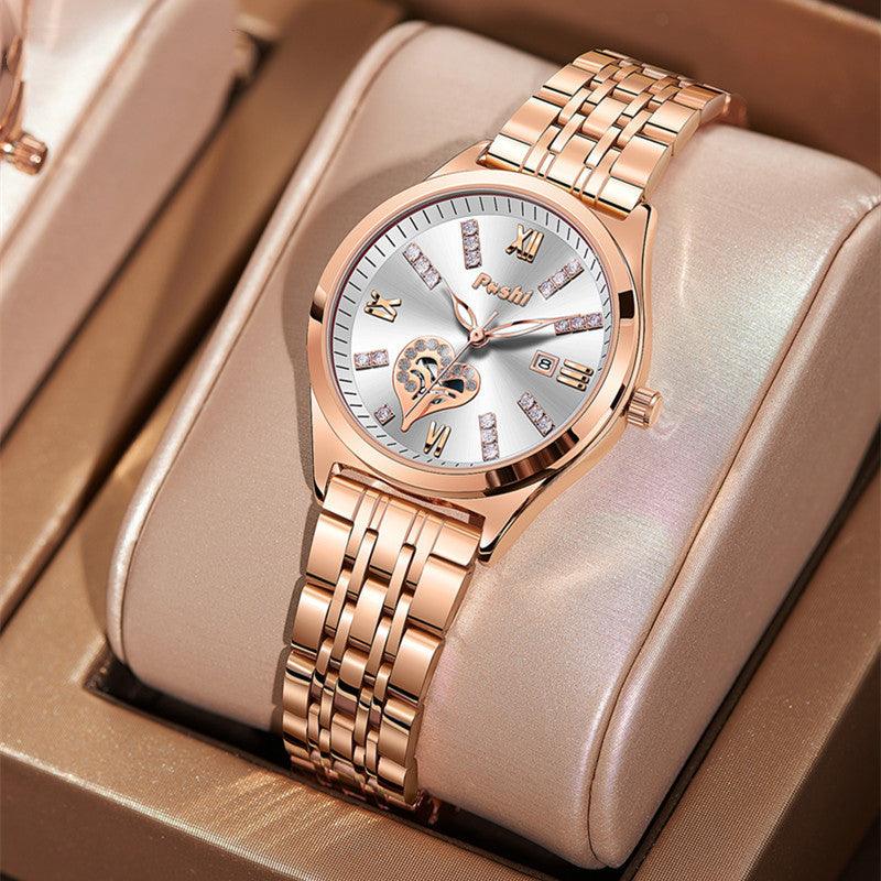 Women's Fashion Casual Waterproof Calendar Luminous Watch - Aaryan Malik اريان مالك