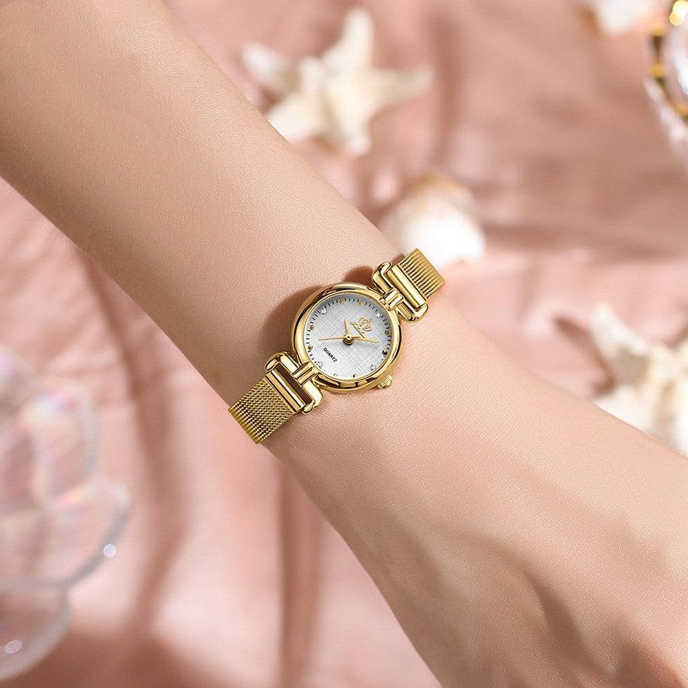Women's Student Trendy Quartz Watch With Mesh Chain - Aaryan Malik اريان مالك