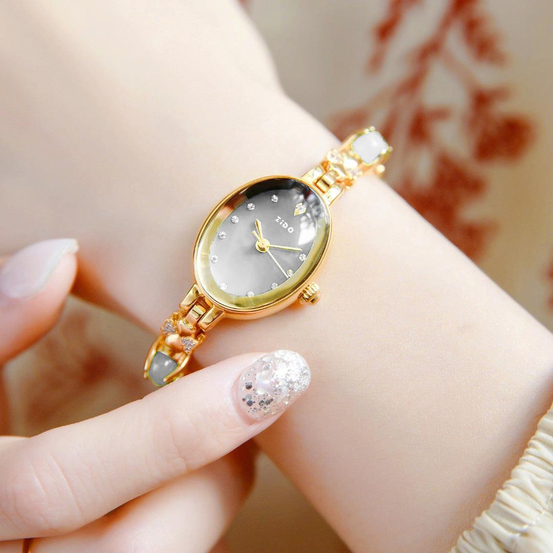 Simple Fashion Temperament Entry Lux Quartz Diamond Waterproof Women's Wrist Watch - Aaryan Malik اريان مالك
