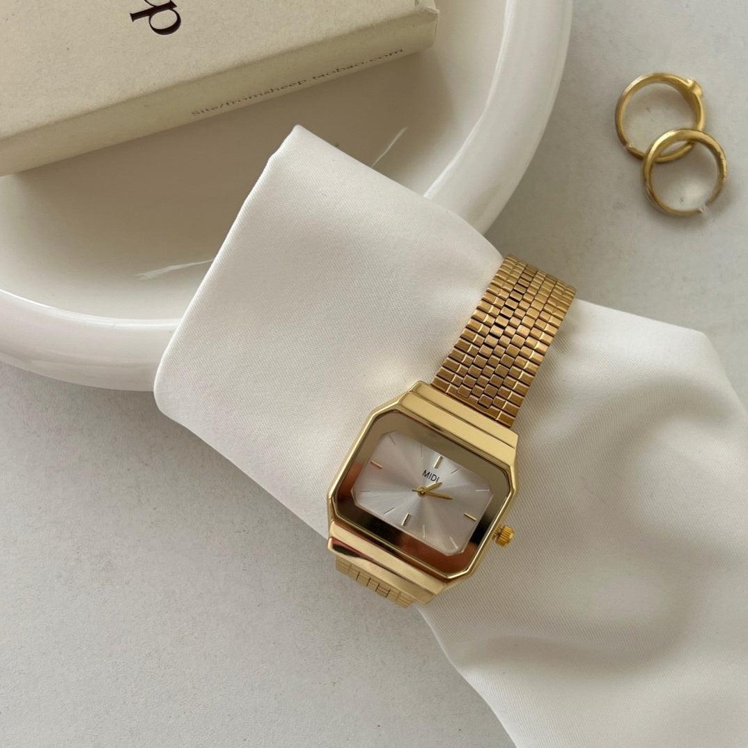 Light Luxury Cold Style High-grade Square Large Dial Watch For Women - Aaryan Malik اريان مالك