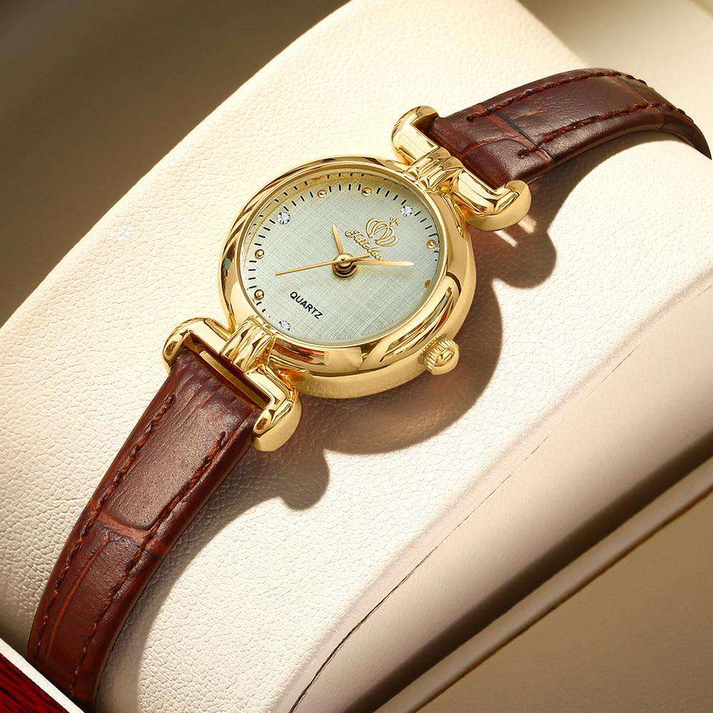 Retro Lightweight Small Kit Exquisite Watch Women's Belt Quartz Watch - Aaryan Malik اريان مالك