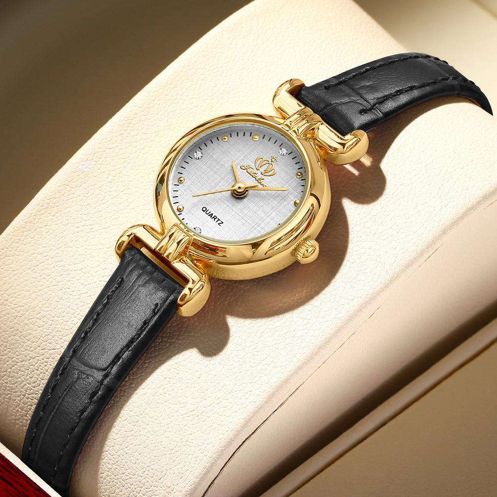 Retro Lightweight Small Kit Exquisite Watch Women's Belt Quartz Watch - Aaryan Malik اريان مالك