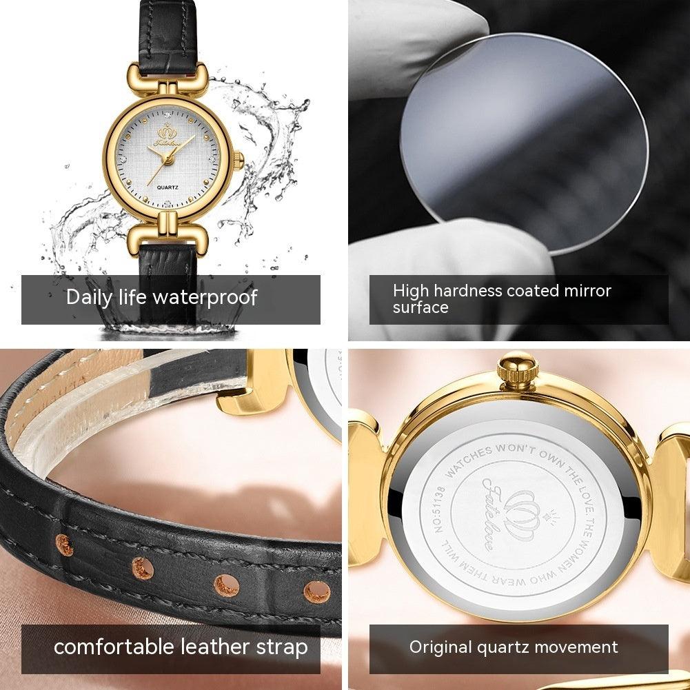 Retro Lightweight Small Kit Exquisite Watch Women's Belt Quartz Watch - Aaryan Malik اريان مالك