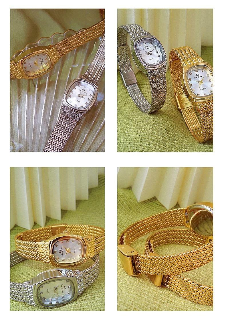 Light Luxury INS Wheat Table Simple Temperament Small Golden Watch - Aaryan Malik اريان مالك
