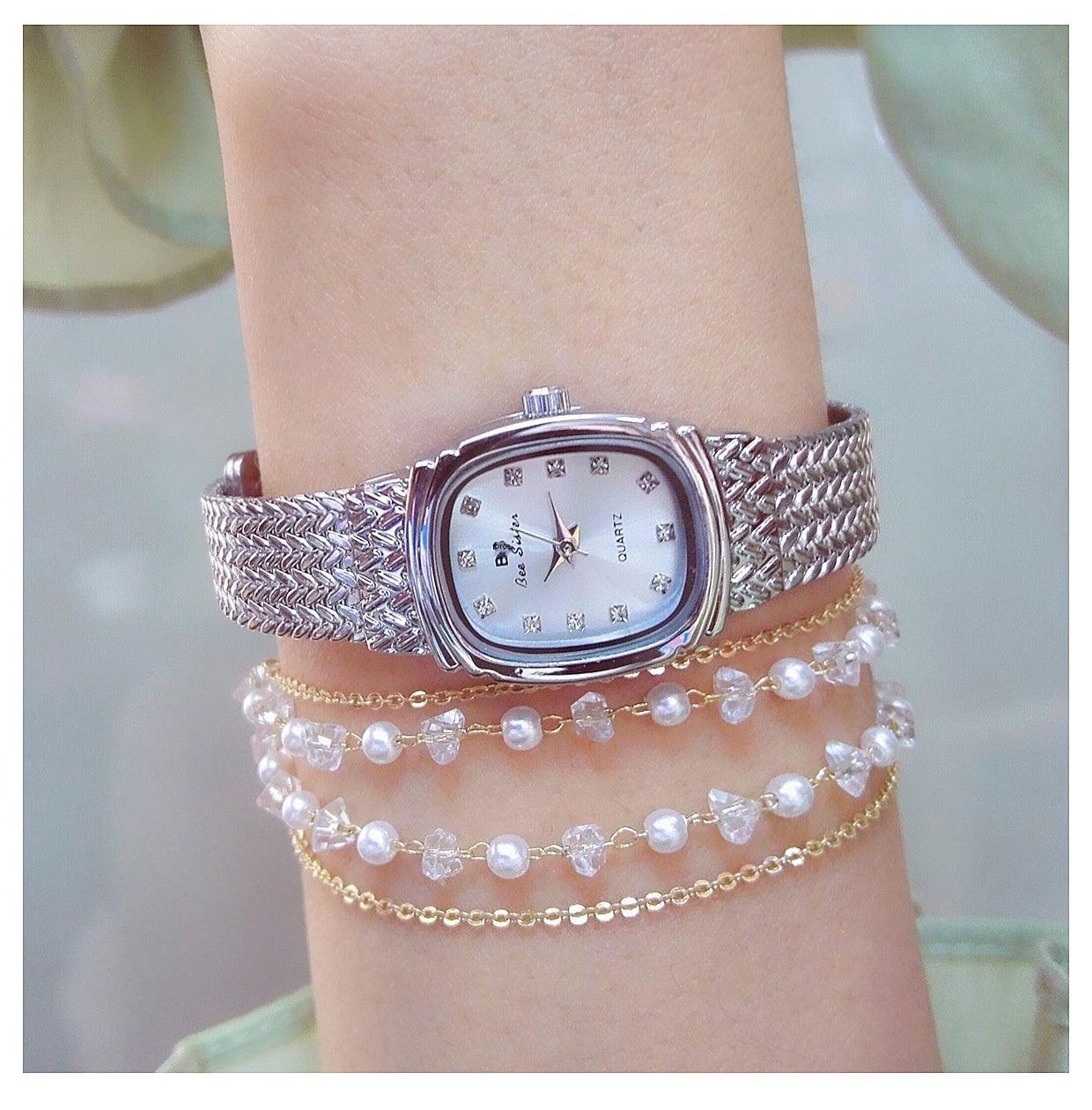 Light Luxury INS Wheat Table Simple Temperament Small Golden Watch - Aaryan Malik اريان مالك