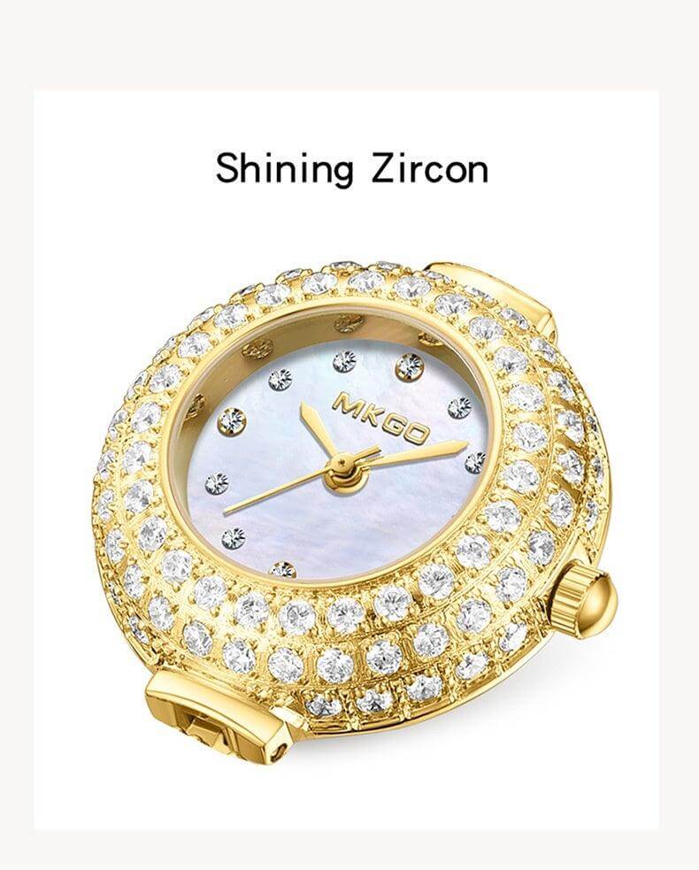 Freshwater Pearl Watch Affordable Luxury Fashion Jewelry Full Diamond Ladies - Aaryan Malik اريان مالك