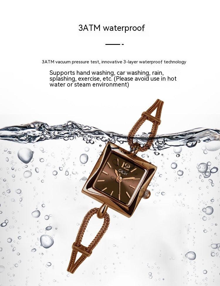 High-grade Simple Small Square Plate Alloy Bracelet Watch Antique Style - Aaryan Malik اريان مالك
