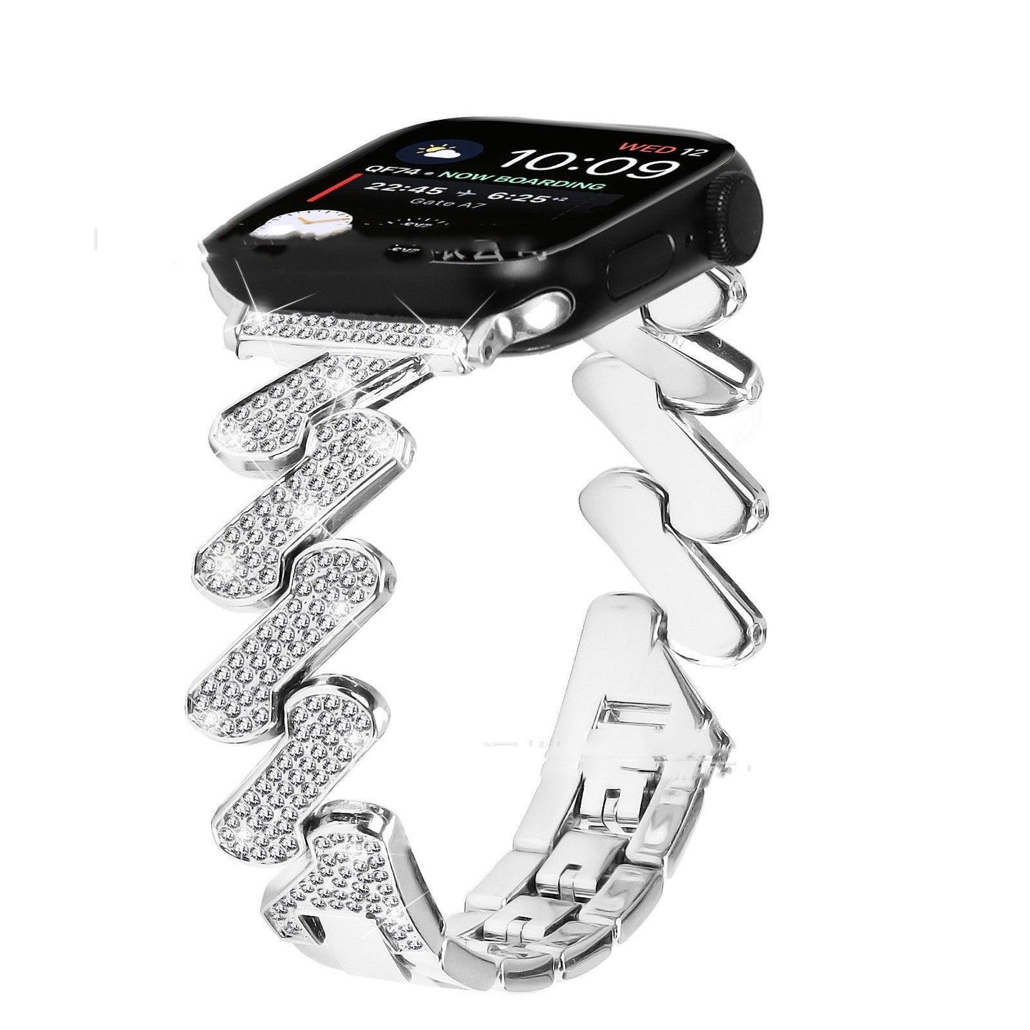 7-word Diamond-embedded Smart Watch Band - Aaryan Malik اريان مالك