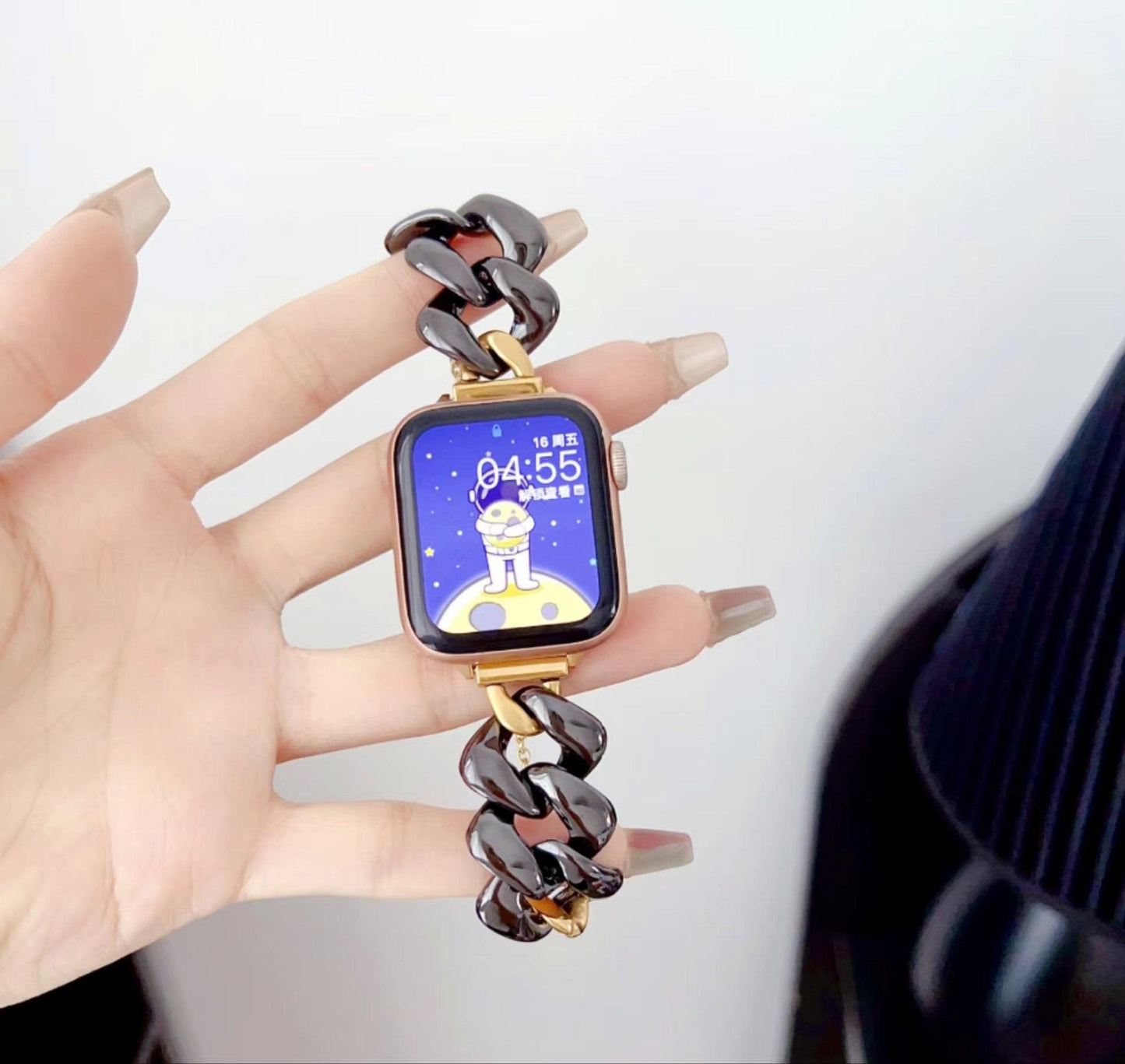 Watch Ceramic Stainless Steel Chain Metal Strap - Aaryan Malik اريان مالك