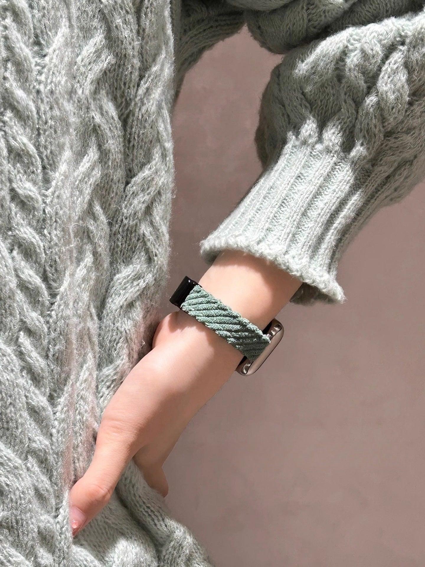 Watch Strap Fashion Casual Plush Knitted Autumn And Winter Women's - Aaryan Malik اريان مالك
