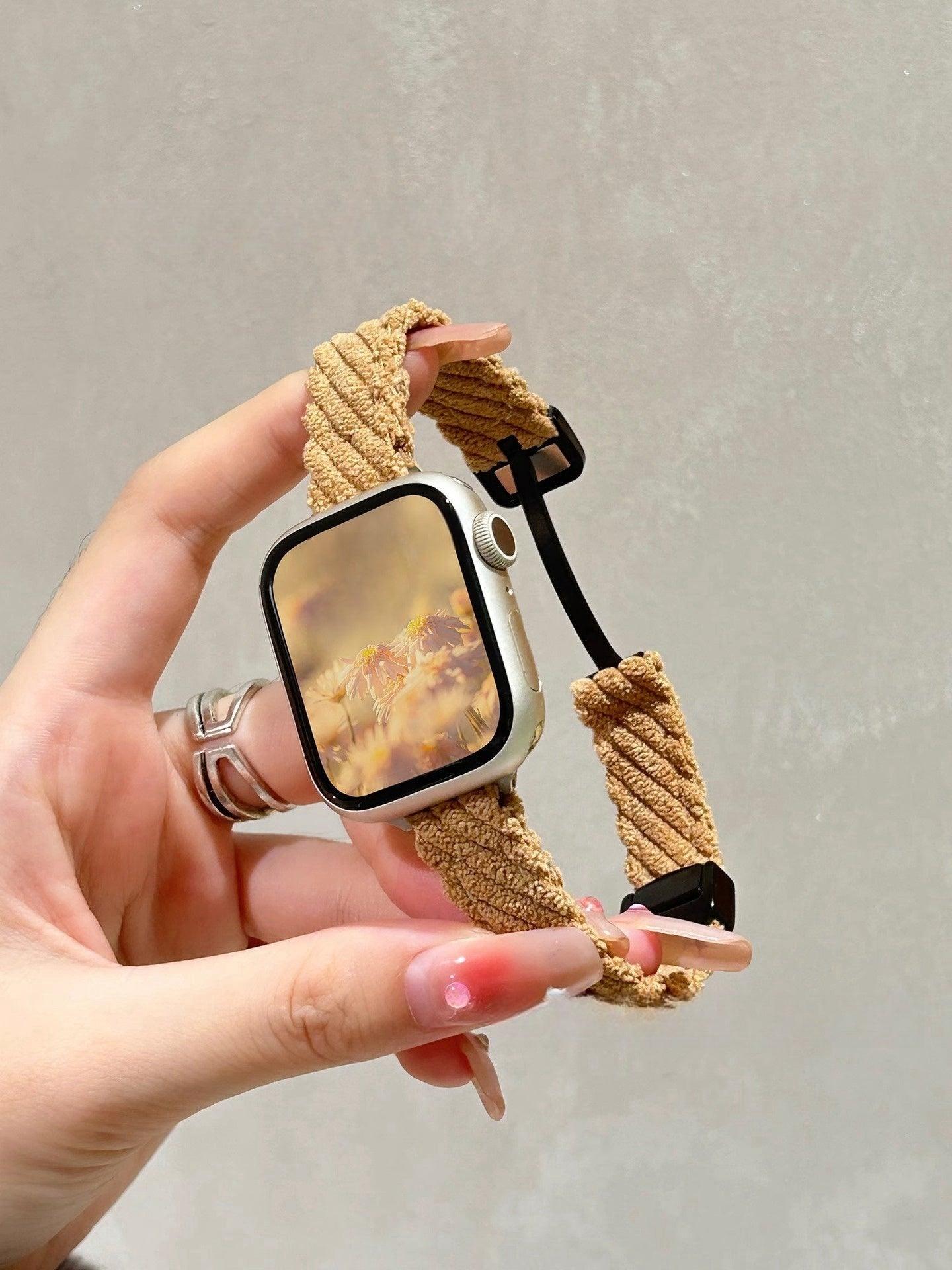 Watch Strap Fashion Casual Plush Knitted Autumn And Winter Women's - Aaryan Malik اريان مالك