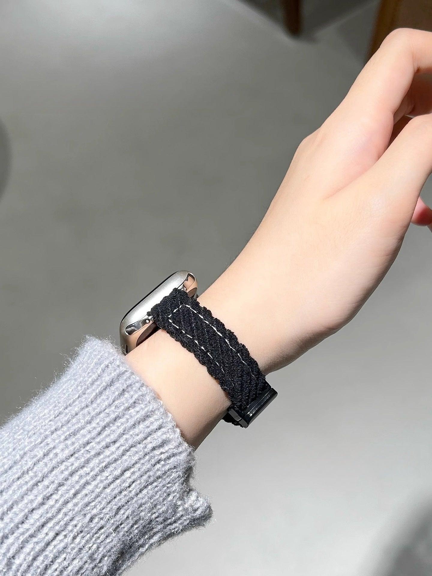 Watch Strap Fashion Casual Plush Knitted Autumn And Winter Women's - Aaryan Malik اريان مالك