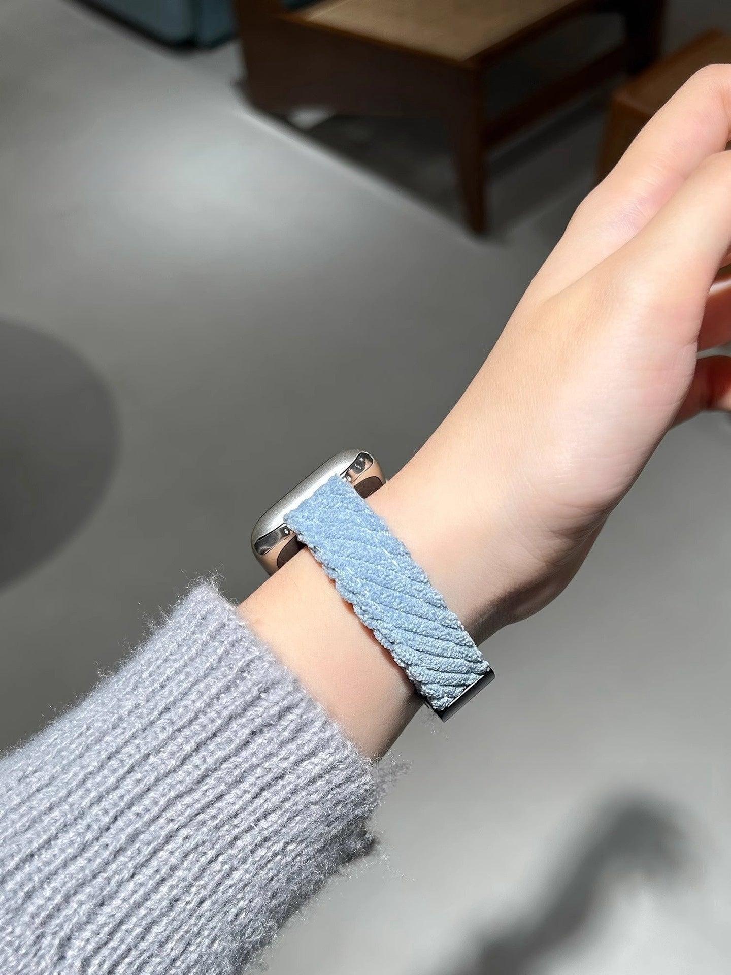 Watch Strap Fashion Casual Plush Knitted Autumn And Winter Women's - Aaryan Malik اريان مالك