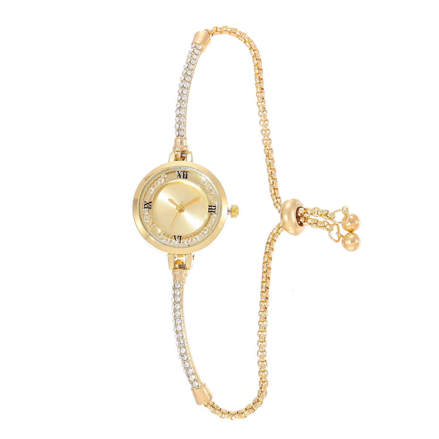 Fashion Diamond Round Women's Quartz Watch - Aaryan Malik اريان مالك