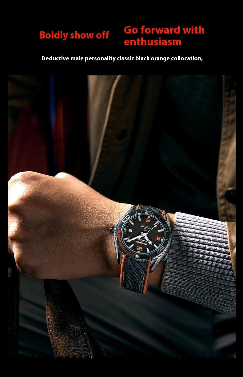 Mechanical Watch Men's Luminous Hollow Transparent Bottom - Aaryan Malik اريان مالك