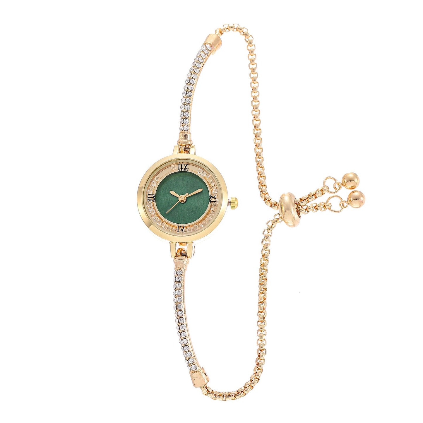 Fashion Diamond Round Women's Quartz Watch - Aaryan Malik اريان مالك