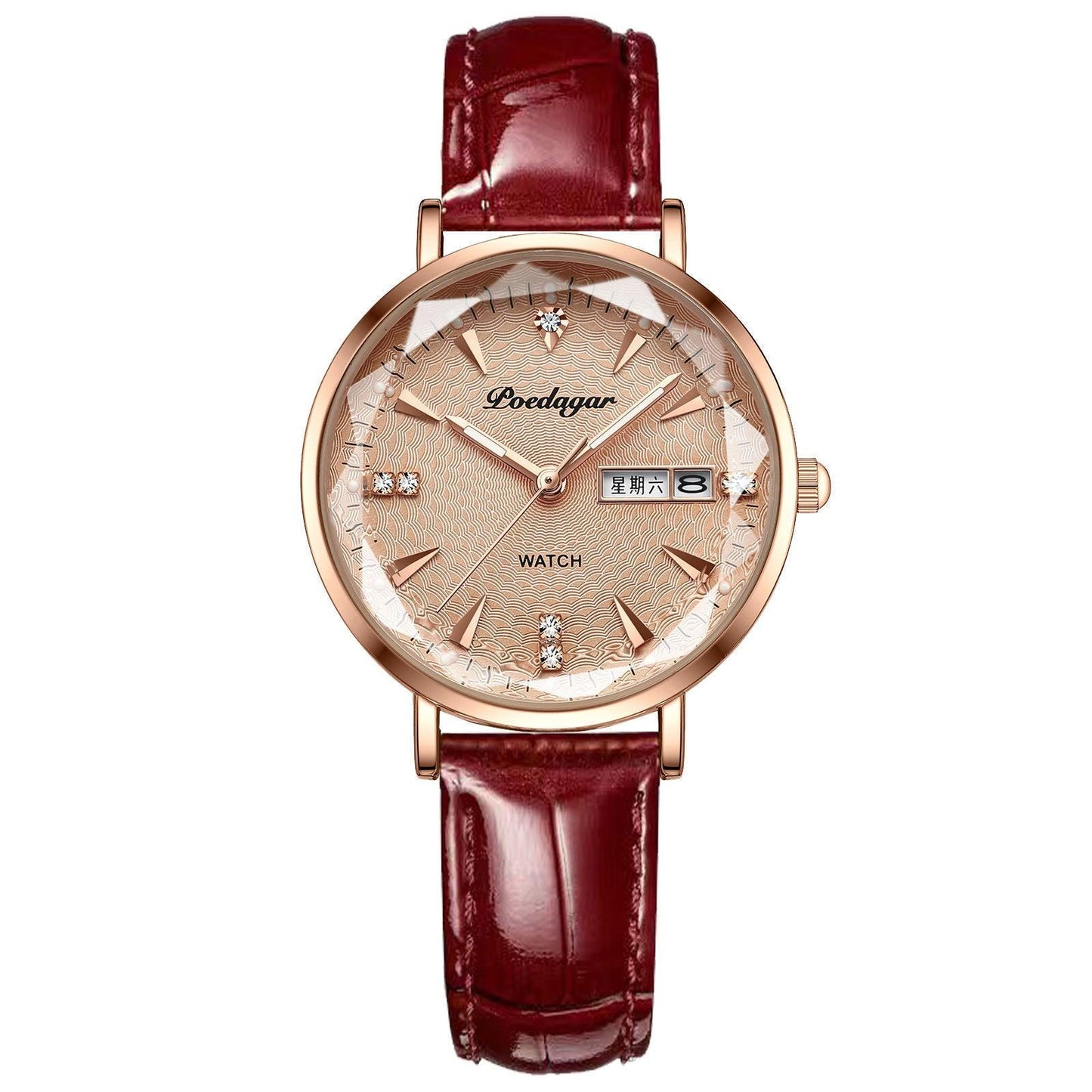 Women's Watch Double Calendar Quartz - Aaryan Malik اريان مالك
