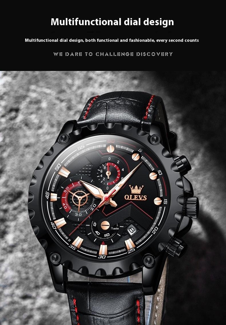 Luminous Large Dial Multifunctional Men's Watch - Aaryan Malik اريان مالك