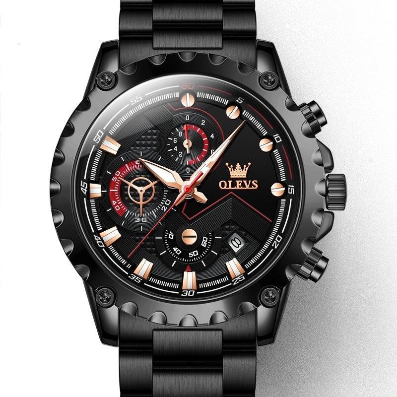 Luminous Large Dial Multifunctional Men's Watch - Aaryan Malik اريان مالك