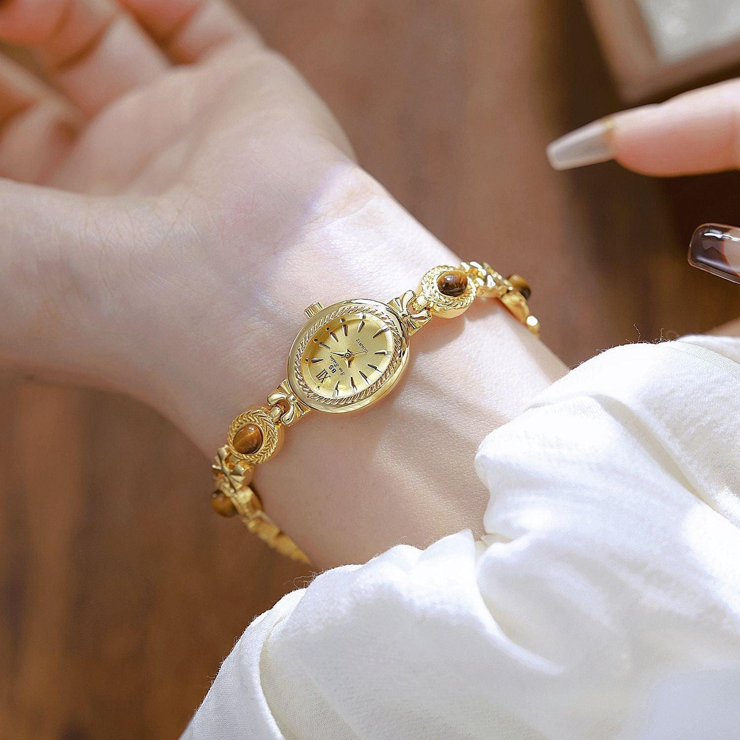 Natural Tigereye Maillard Advanced Chain Watch - Aaryan Malik اريان مالك