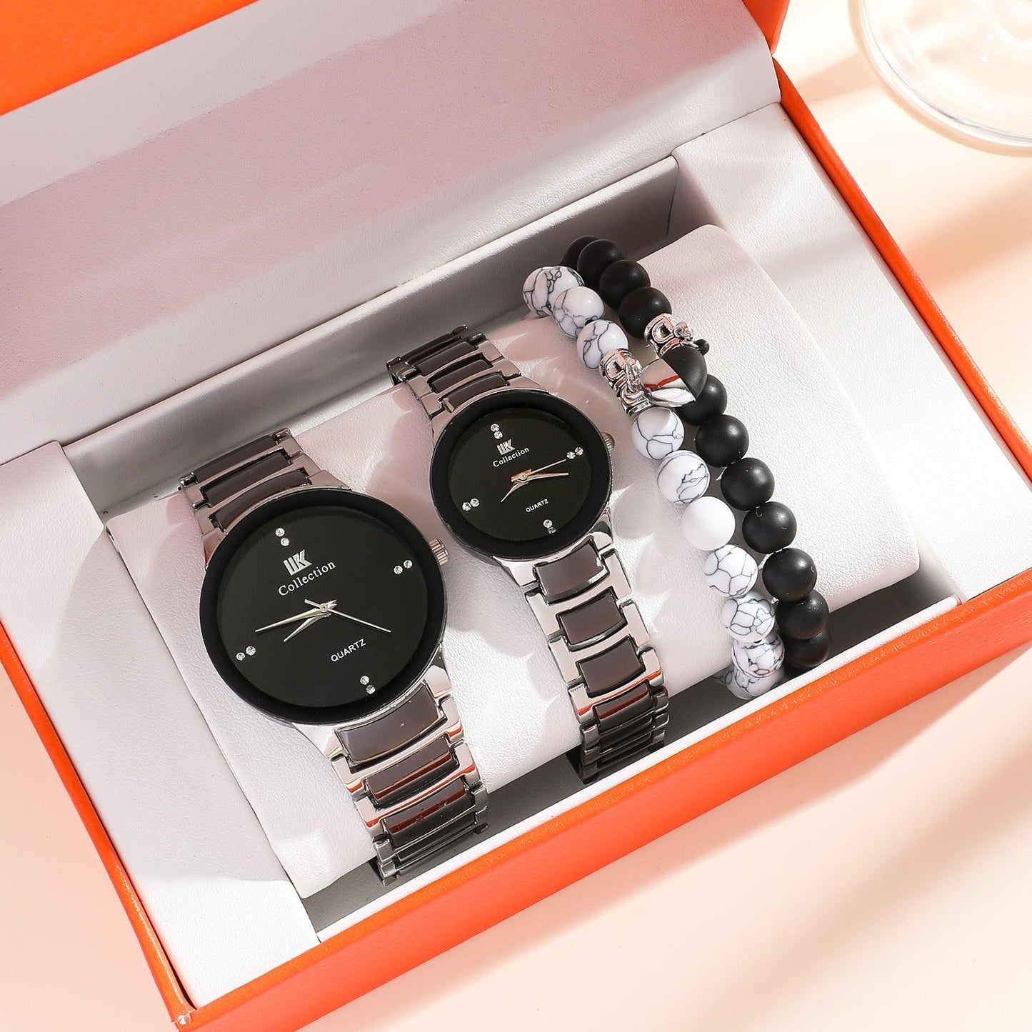 New Fashion Simple All-match Couple Watch Heart Bracelet Suit - Aaryan Malik اريان مالك