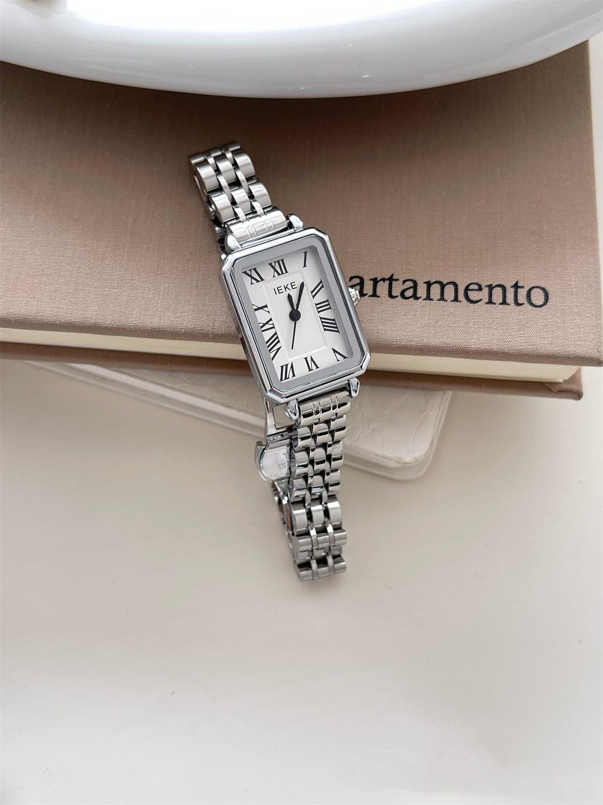 Steel Belt Retro Small Dial Simple Women Quartz Watch - Aaryan Malik اريان مالك