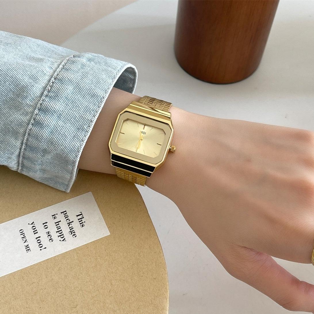 Light Luxury Cold Style High-grade Square Large Dial Watch For Women - Aaryan Malik اريان مالك