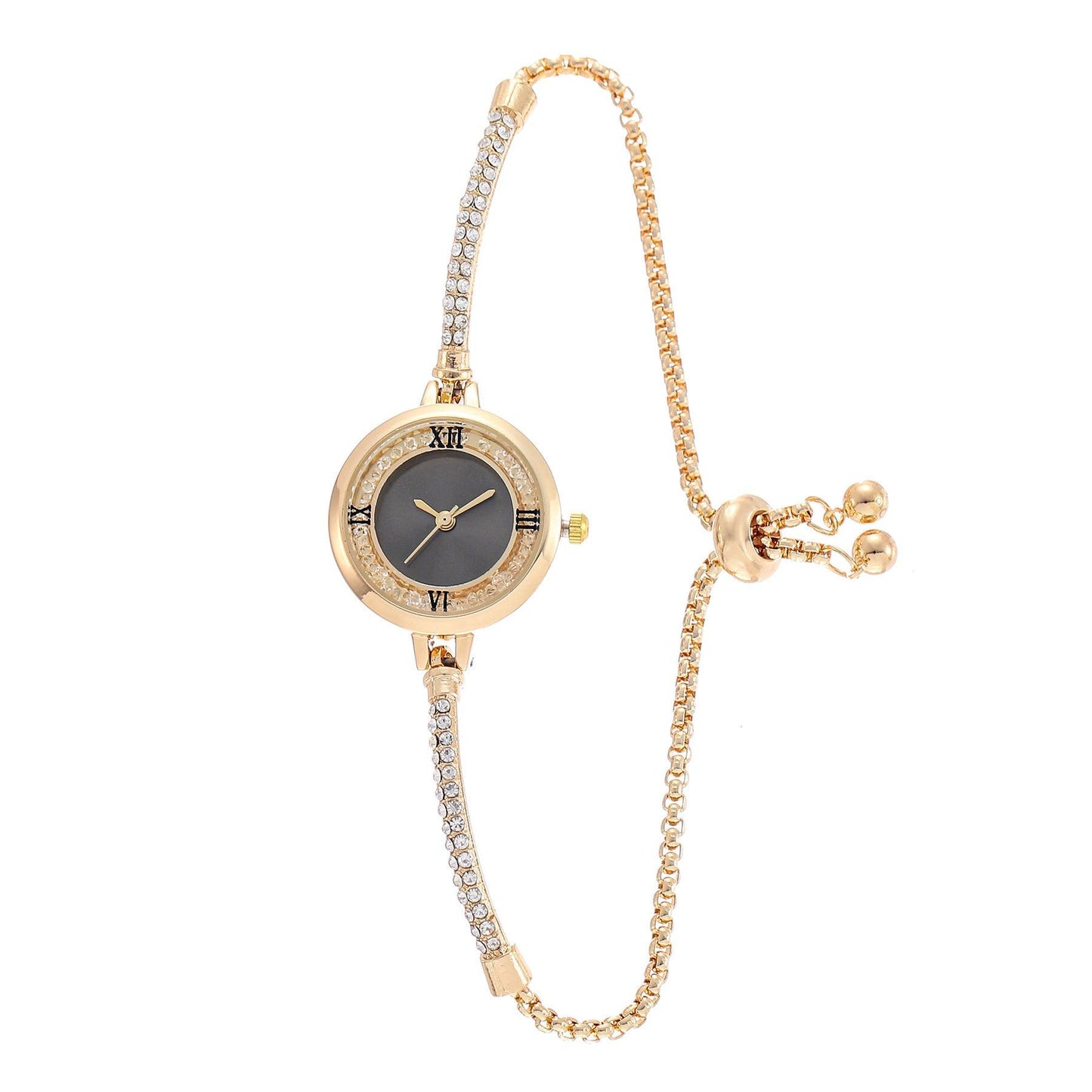 Fashion Diamond Round Women's Quartz Watch - Aaryan Malik اريان مالك