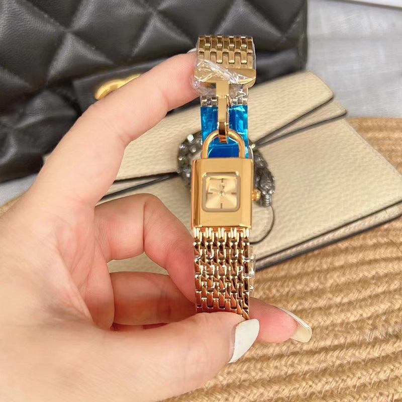 Lock Head Fashion Steel Watch Female Small Dial - Aaryan Malik اريان مالك
