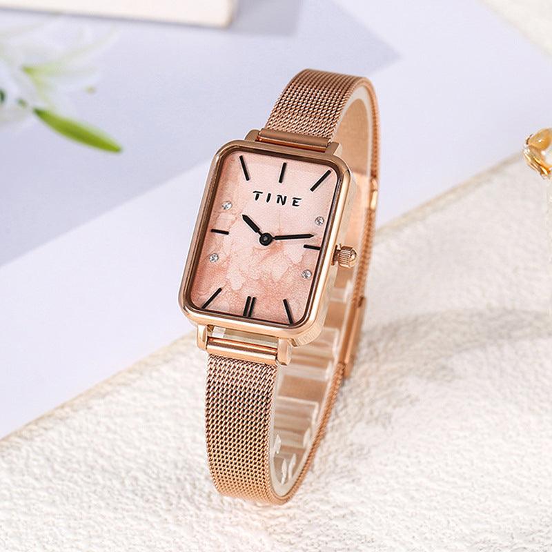 High-Grade Square Ins Style Student Steel Belt Watch Simple Temperament Quartz - Aaryan Malik اريان مالك