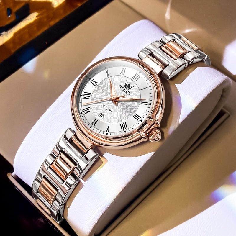 Scale Quartz Luminous Waterproof Sheet Calendar Women's Watch - Aaryan Malik اريان مالك