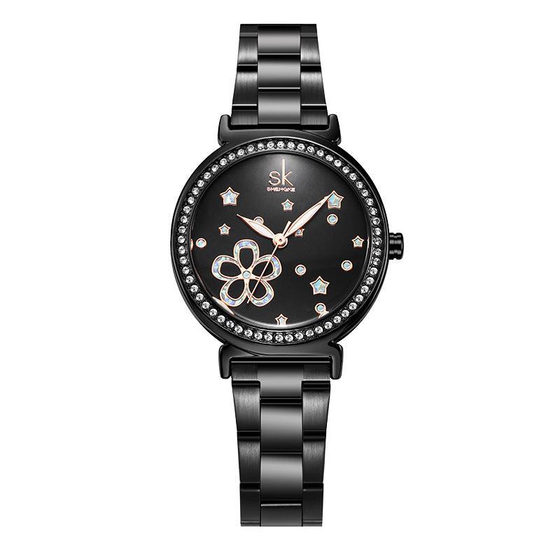 New Women's Steel Belt Diamond Quartz Watch - Aaryan Malik اريان مالك