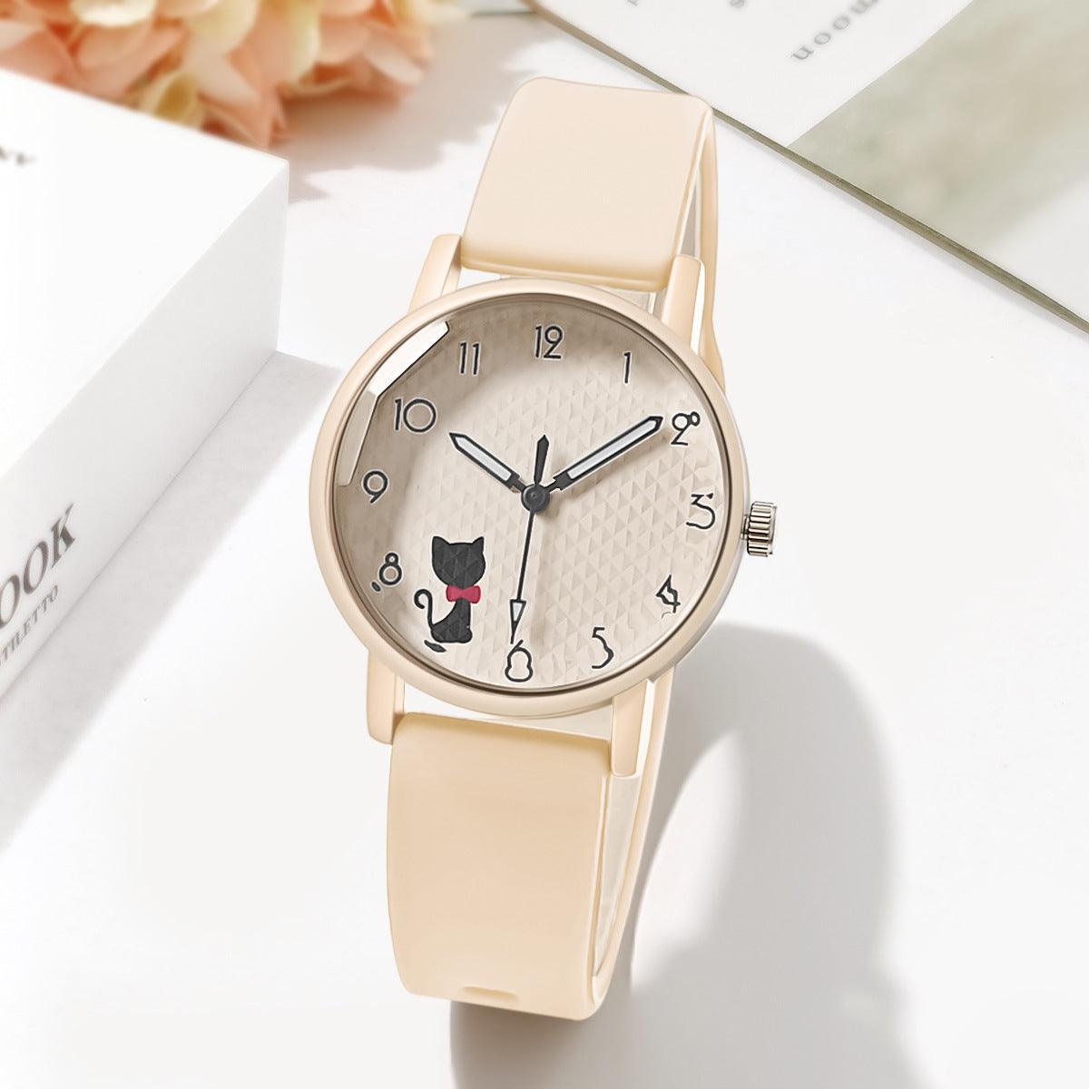 Female Student Silicone Strap Quartz - Aaryan Malik اريان مالك