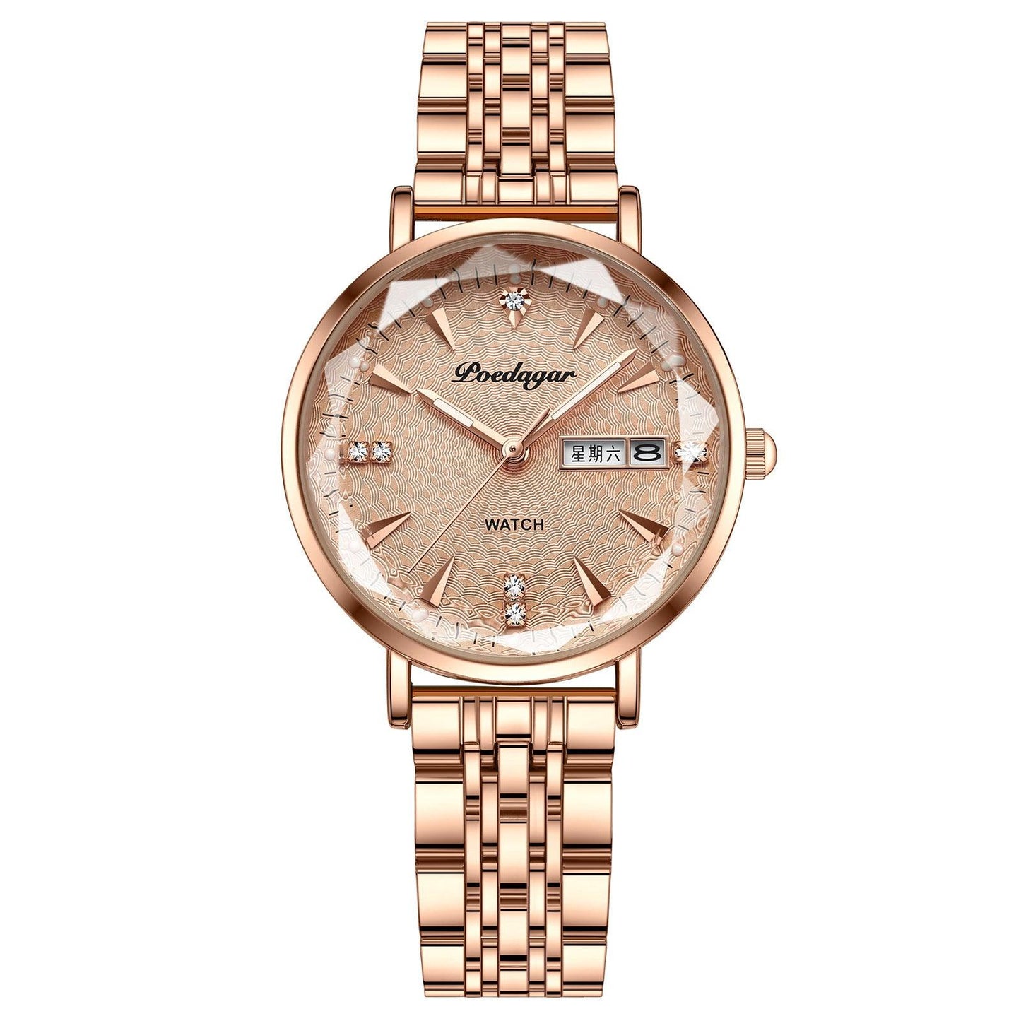 Women's Watch Double Calendar Quartz - Aaryan Malik اريان مالك