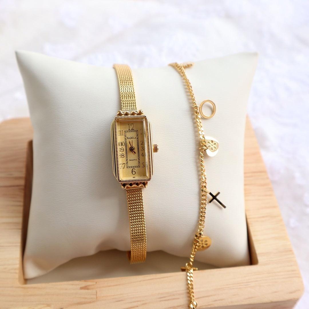 Carved Retro Fashion And Personalized Square Head Watch - Aaryan Malik اريان مالك