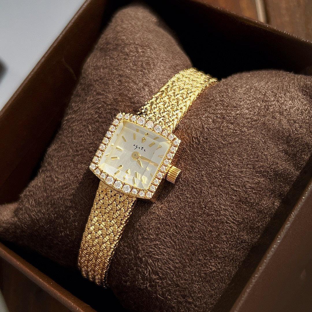 Zhonggu Small Golden Watch New Mini Delicate Square - Aaryan Malik اريان مالك