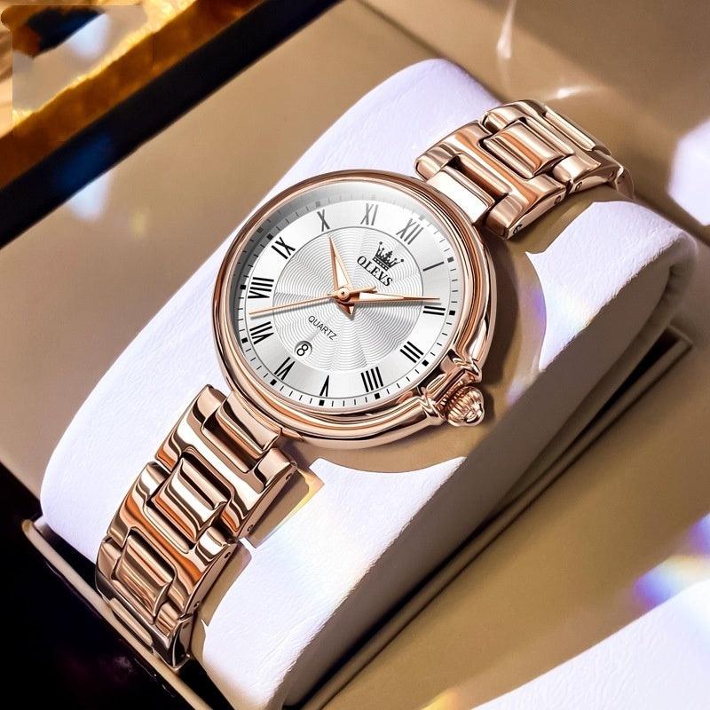 Scale Quartz Luminous Waterproof Sheet Calendar Women's Watch - Aaryan Malik اريان مالك