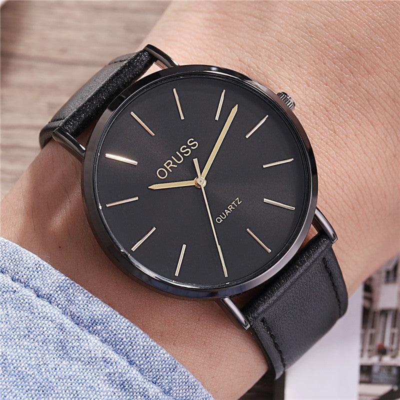 Men's Light Luxury Ultra-thin Belt Watch - Aaryan Malik اريان مالك