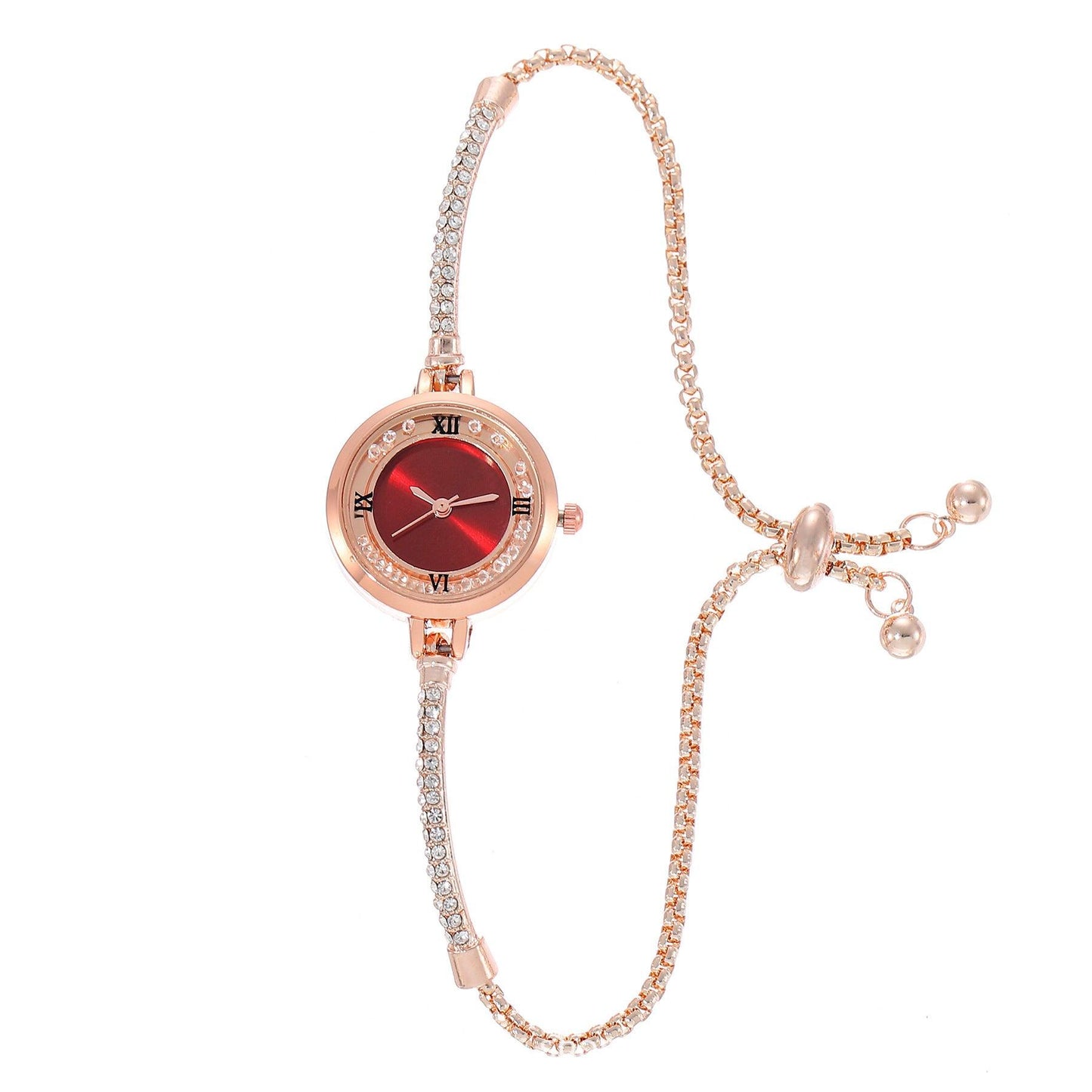 Fashion Diamond Round Women's Quartz Watch - Aaryan Malik اريان مالك