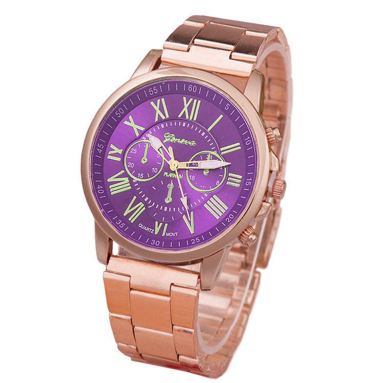 Women's Leisure Alloy Steel Belt Quartz Watch - Aaryan Malik اريان مالك